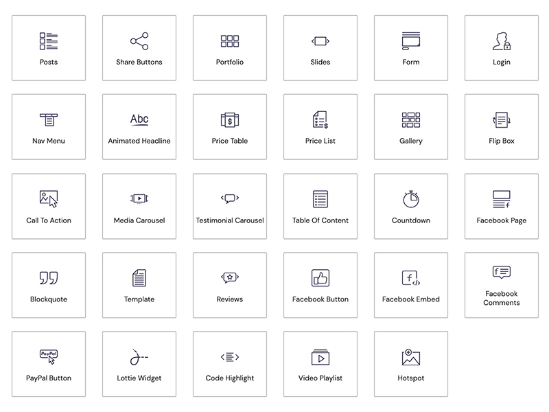 Elementor Pro Widgets