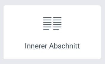 Elementor: Innerer Abschnitt
