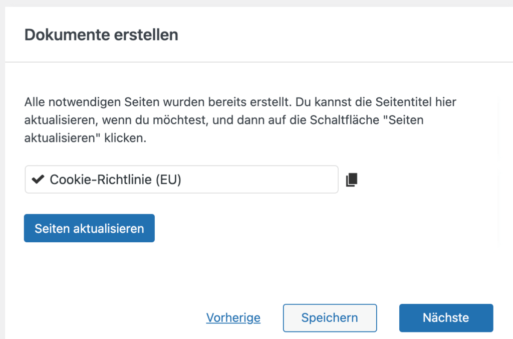 Complianz: Cookie-Richtlinie