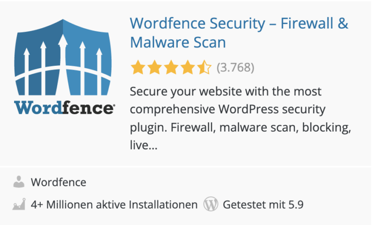 Die 10 wichtigsten WordPress Plugins: Wordfence