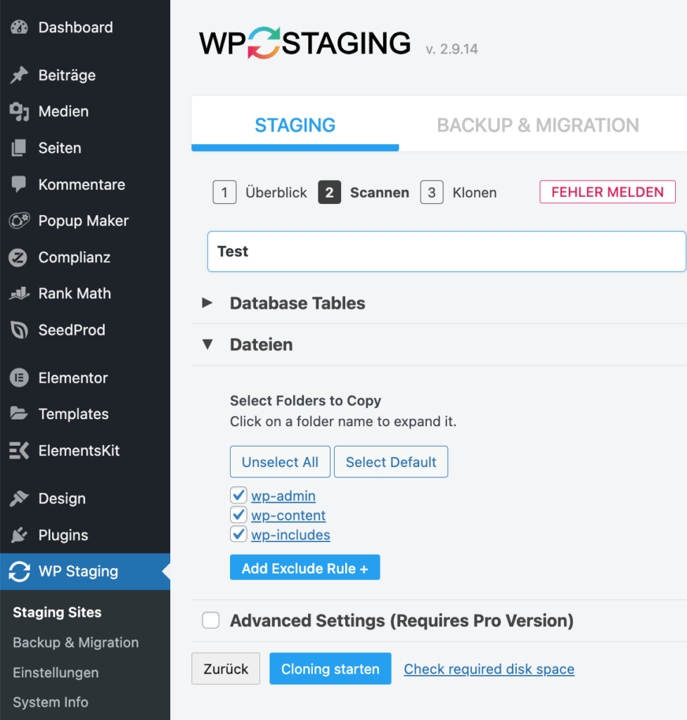 WP Staging