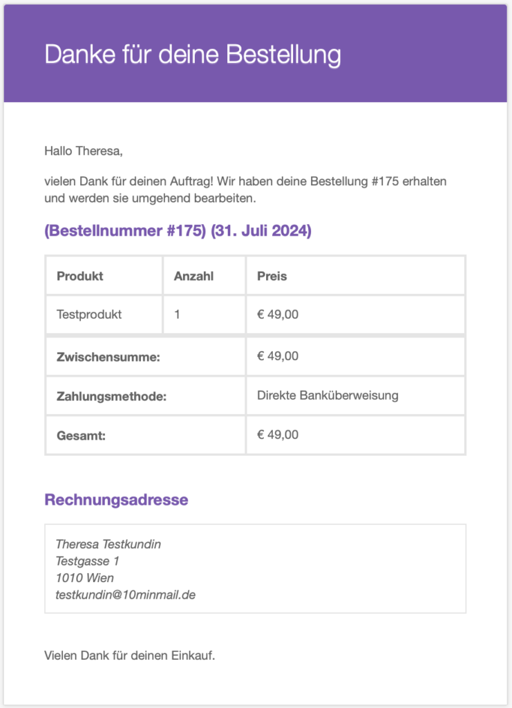 customer processing order