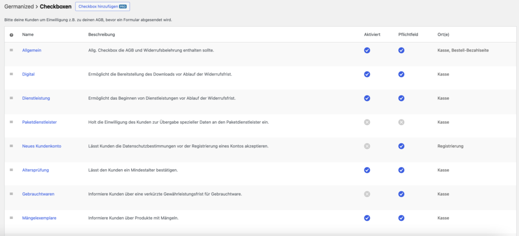 germanized checkboxen