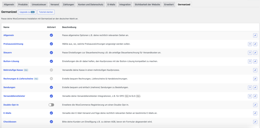 germanized settings