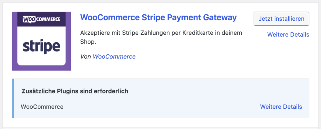 stripe plugin