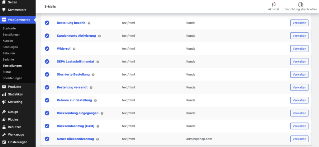 woo germanized emails